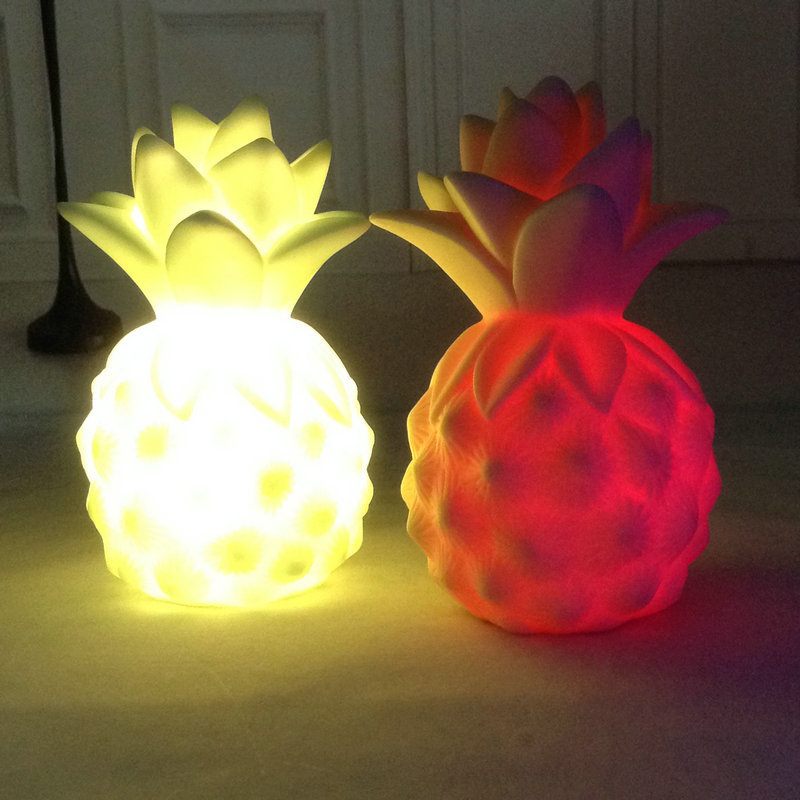 LED vinyl ananas spel rekvisita LED nattljus bord sovrum dekorativa baby strålkastare barns belysning leksak gåva