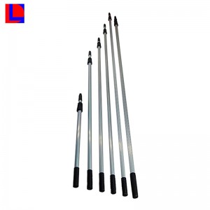 Justerbar / förlängbar teleskopstång av aluminium med plastlock