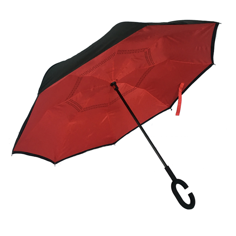 Hot Selling Nya produkter Lager Anpassade omvänd paraply med logotyptryck