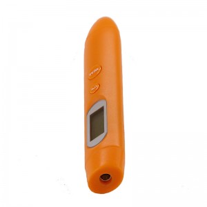 Nya produkter 2019 kinesiska fabrikens öron- och pann infraröd termometer med gröna orange röda bakgrundsbelysningar