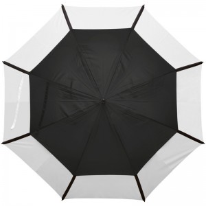 Stor storlek 62 tum dubbel canpoy vindtät golfparaply med hål