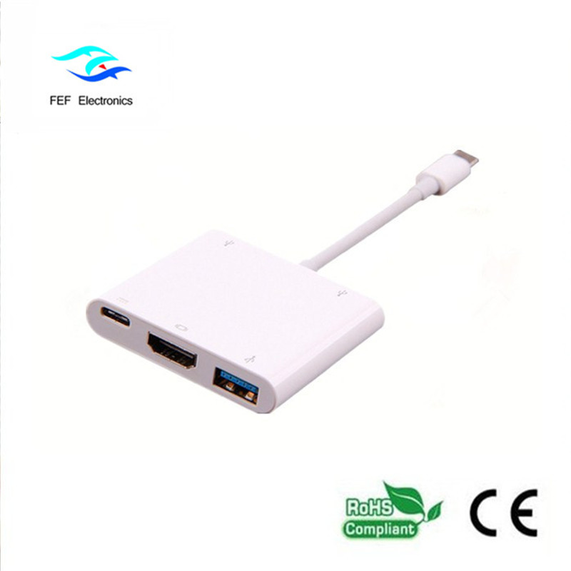 USB 3.1 typ-c till HDM1 + ​​USB 3.0 + PD