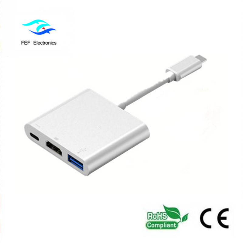 USB 3.1 typ-c till HDM1 + ​​USB 3.0 + PD