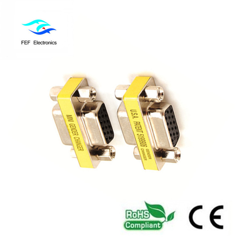 Mini DB15 VGA HD adapter till / kvinnlig adapter / koppling Kod: FEF-V-007