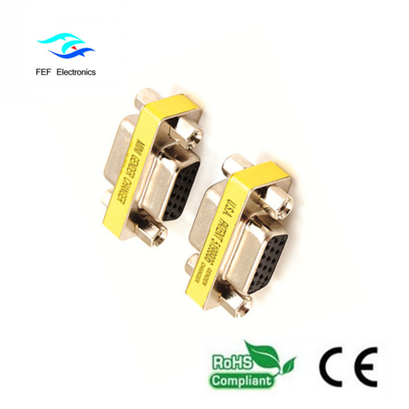 Mini DB15 VGA HD adapter till / kvinnlig adapter / koppling Kod: FEF-V-007