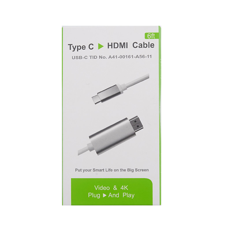 USB-typ c till HDMI-manlig omvandlare ABS-skalkod: FEF-USBIC-013