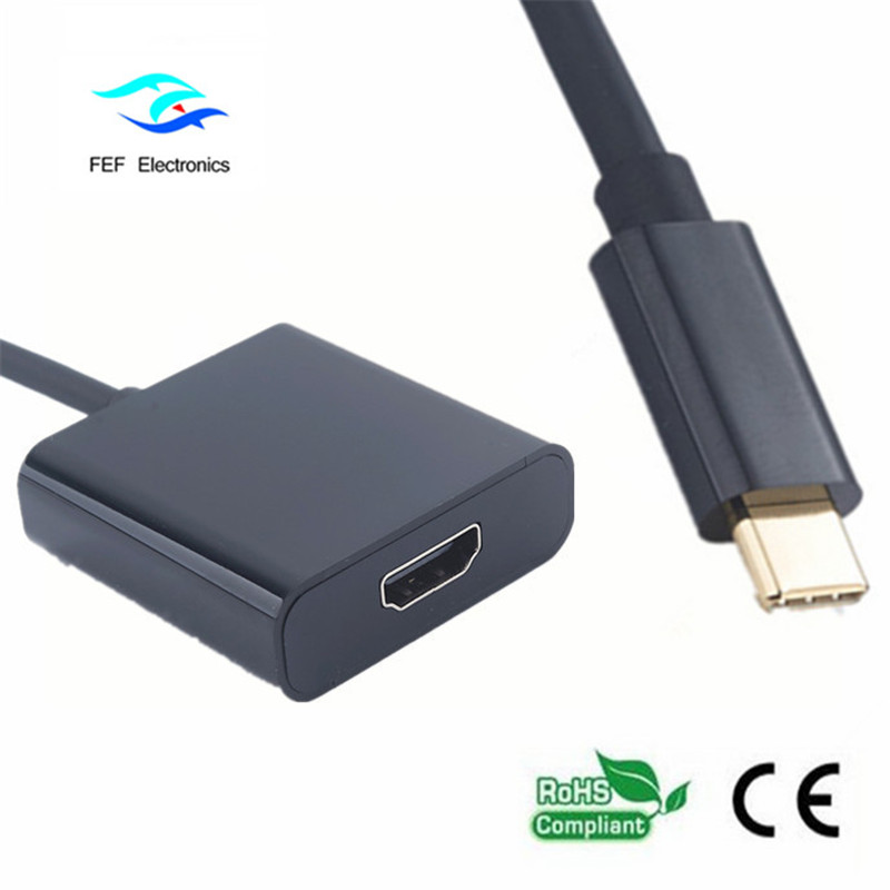 USB-typ c till usb3.0 hona + HDMI hona + PD-omvandlare metallhölje FEF-USBIC-005A