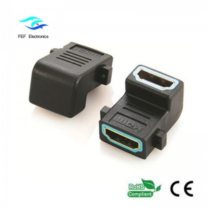 HDMI kvinnlig till HDMI kvinnlig adapter 90 graders vinklad typ Kod: FEF-H-007