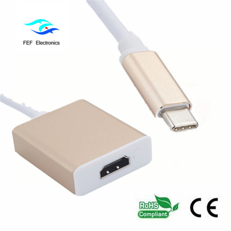 USB-typ c till HDMI-omvandlare av metallhölje Kod: FEF-USBIC-006