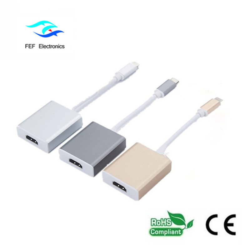 USB-typ c till HDMI-omvandlare av metallhölje Kod: FEF-USBIC-006