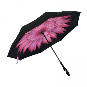 2019 anpassade inverterade öppnar baksida förpackning blomma bildram glasfiber ain omvänd paraply för bil
