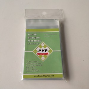 Crystal Clear Pro-fit Återförslutningsbar Standard Kort Ärm 63,5x88mm Brädspel Ärmar