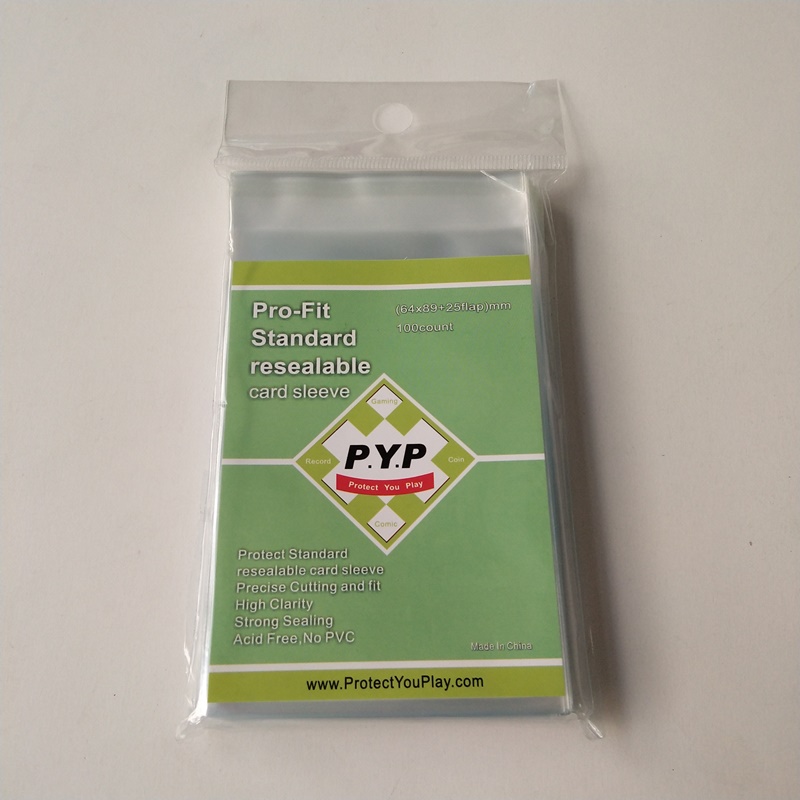Crystal Clear Pro-fit Återförslutningsbar Standard Kort Ärm 63,5x88mm Brädspel Ärmar
