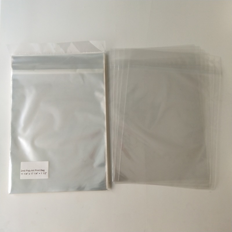 Crystal Clear 2mil Poly Resealable 11x17 Art Print Väskor