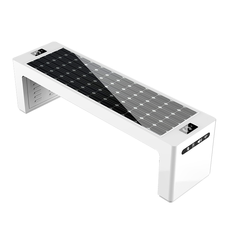 Solar Smart Park Bench med trådlös laddare och 4G Wifi Router