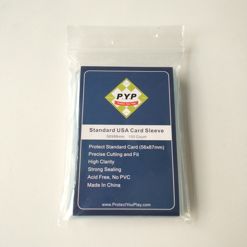 Crystal Clear Standard USA-kort ärm 56x87mm brädspel kort ärmar
