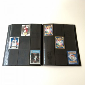 9-Pocket Poly Black Collector Card Binder Album för MTG / YGO / Sport Cards