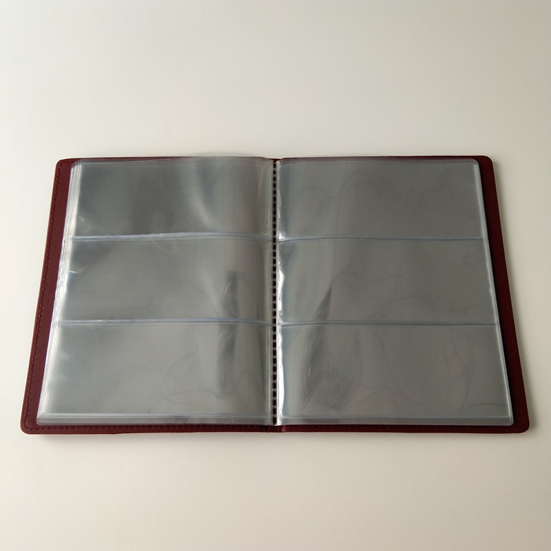 Red Currency Storage Binder Album Collector