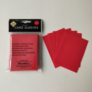 66x91mm fast röd standardstorlek MTG / Pokemon Gaming Card Deck Protectors