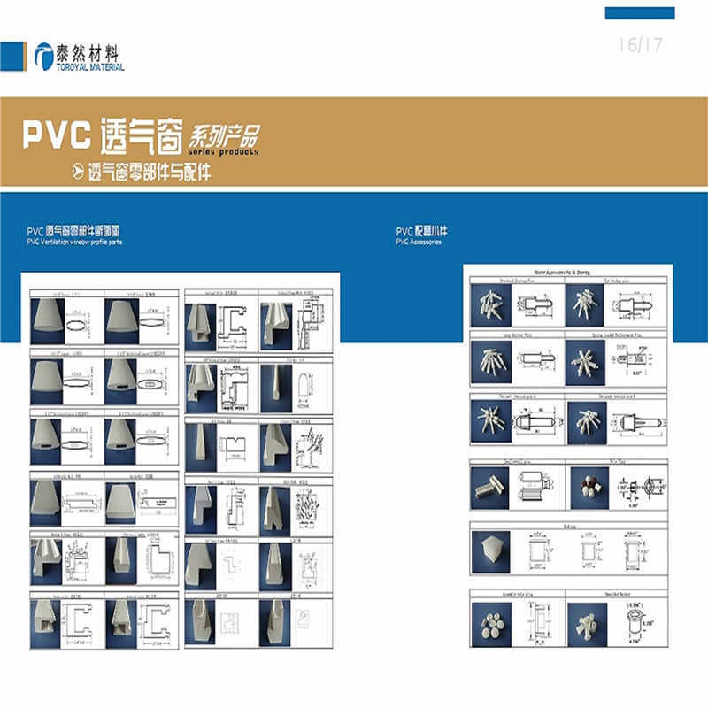 vackra PVC-fönsterluckor och komponenter