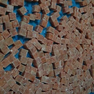 Djupfryst rosa laxkub