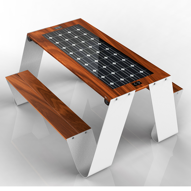 Utomhus Picnicbord Solar Bench Tillverkare Smart Stol Leverantör