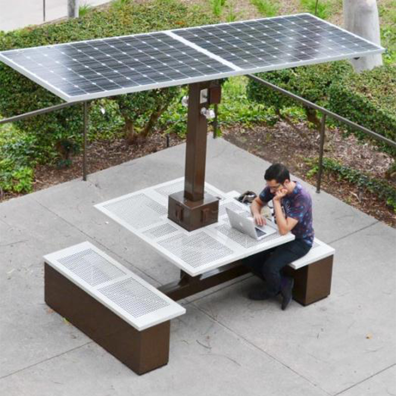 Smart Picnic Table Solar Powered Bench Factory i Kina