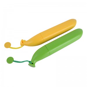 Bananparaply 3-faldigt manuellt öppet paraply med logotyp