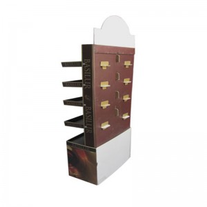 Återvinningsbar kartong för försäljningsstället Pegboard Golvskärmar Kartong Displayställ