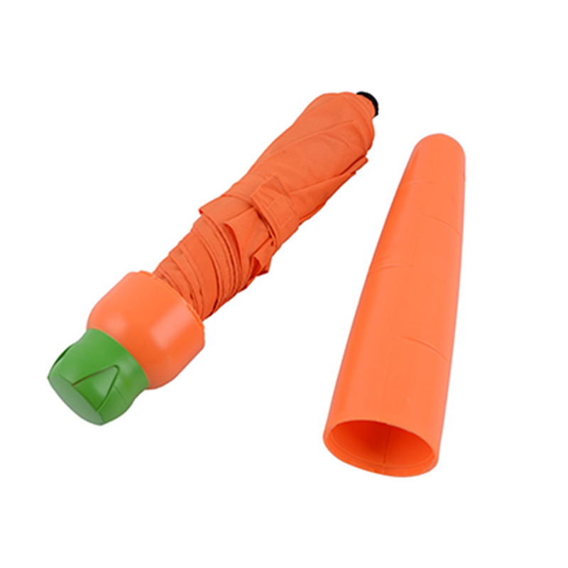 2019 Carrot 3 vikbart vegetabiliskt specialanpassat regnparaply