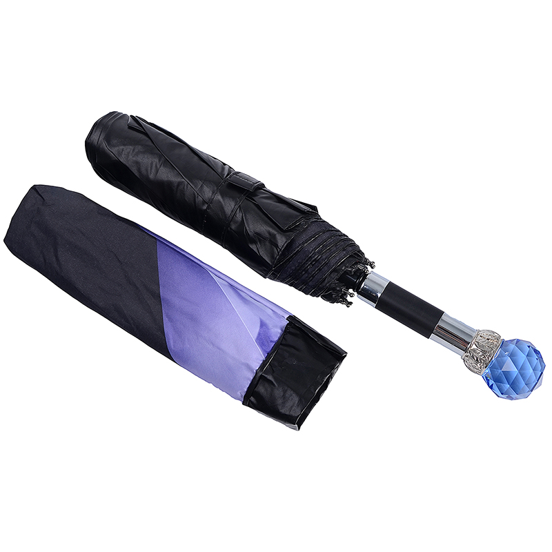 Grossistmarknad Fällbart reseparaply sol UV billigaste anpassade 3-faldigt paraply