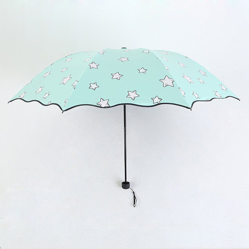 TOP-märkta objekt färgförändrade företagspresenter 3-fold regnparaply