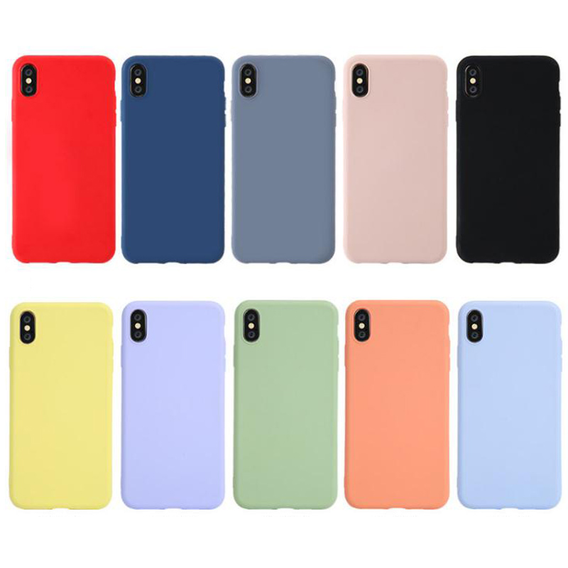 Liquid Silicone Soft Microfiber Phone Case för iPhone Xs