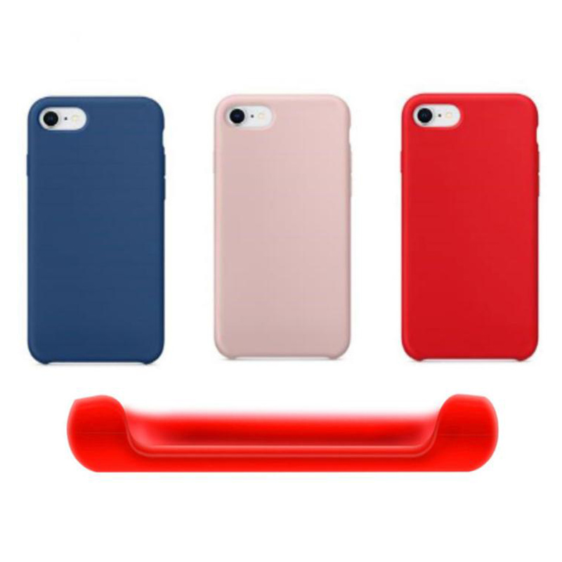 Liquid Silicone Soft Microfiber Phone Case för iPhone Xs