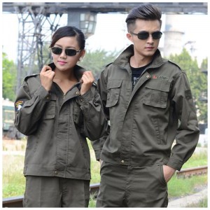 Professionell anpassad fluorescerande orange färg sanitetsdräkt