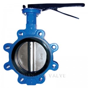 Lug typ fjärilsventil