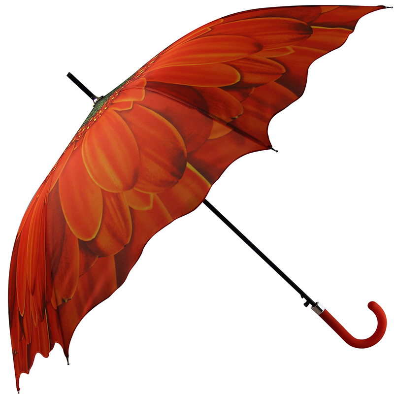 2019 23-tums storlek företag gåvor cutom design blomma form striaght paraply