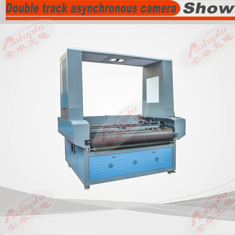 Dubbelspårig asynkron skärmaskin 100w co2 lasergraveringsmaskin lasermarkeringsmaskin 220V / 110V laserskärningsmaskin cnc router
