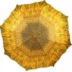 Högkvalitativ butiksförsäljning som reklamerar ut paraply med blommor