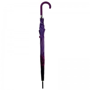 Fashion Sun Parasol Auto Open Compact utomhus Rak paraply med logotyp