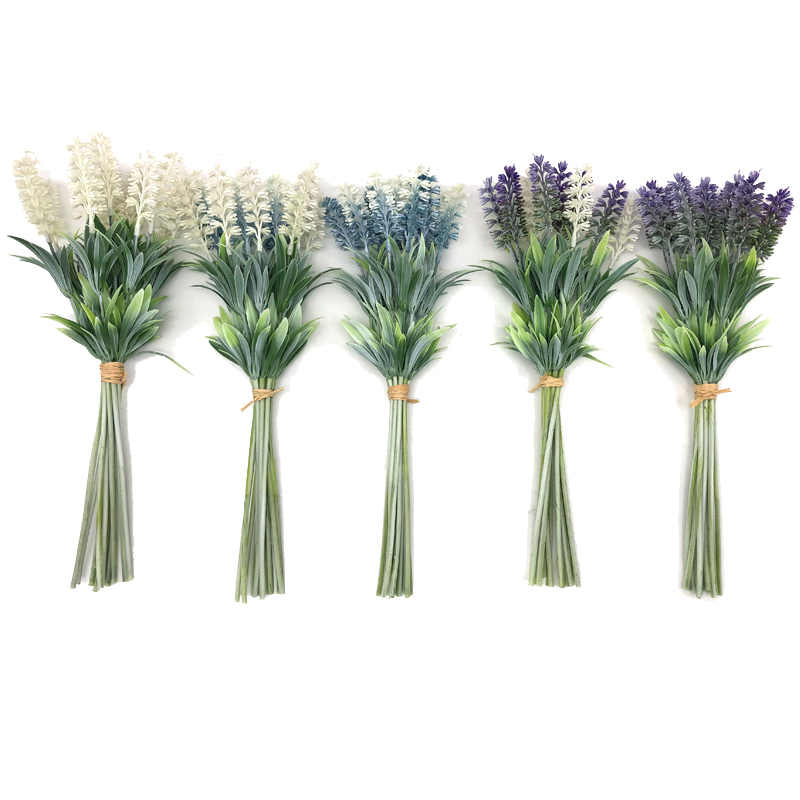 Konstgjorda blommor Lavendel Plocka bukett Brud Hem DIY Trädgård Kontors Bröllop Dekor