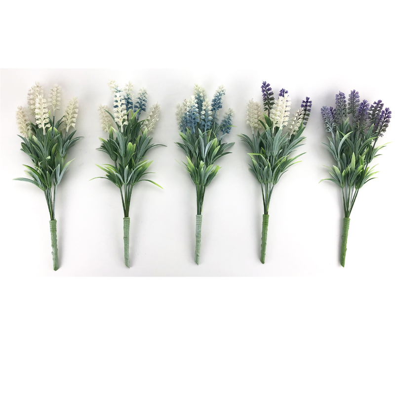 Konstgjorda blommor Lavendel Plocka bukett Brud Hem DIY Trädgård Kontors Bröllop Dekor