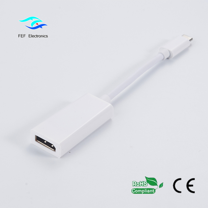 USB TYP C för Displayport-ABS-skalskal för kvinnor: FEF-USBIC-004A