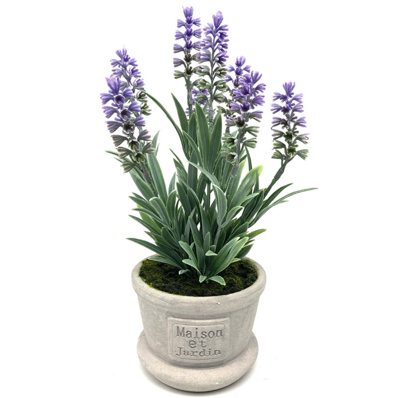 Modern konstgjord krukväxt Heminredning Lavendelblommor arrangemang Borddekoration