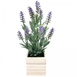 Konstgjord borddekoration Trä krukväxt Heminredning Lavendel blommor arrangemang
