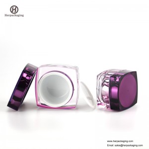 HXL215 Rundt Tom Kosmetisk burk Dubbelväggsbehållare Hudvårdskanna