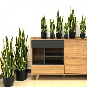 Konstgjord mor i lagens tunga bra som Snake Plant Home Office Decor