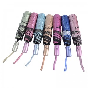 vindtät fotodesign med specialutskrift 3-faldigt paraply med automatisk öppning och autostängningsfunktion