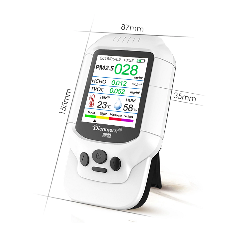 Dienmern DM502 Smart Home Air Quality Laser Monitor AQI / HCHO / TVOC PM2.5 LCD Digital Formaldehyd Detector Tester Gas Analyzer