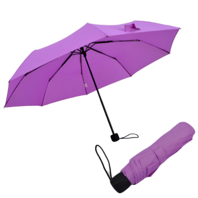 Billiga pris företagspresent manuell öppet 3 fällbart paraply med design